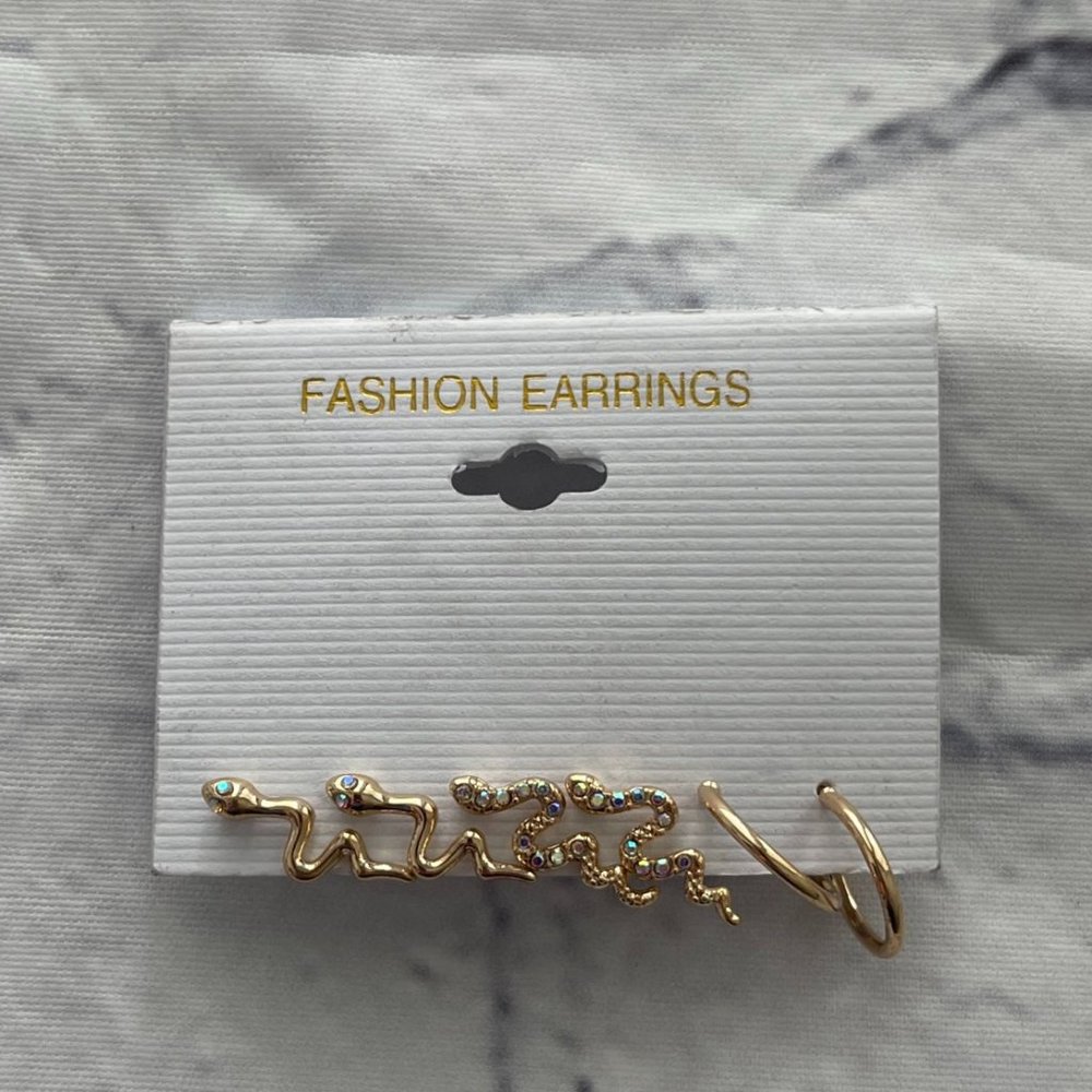 Fashion Earrings Shake Hoop Earring 3 Pack